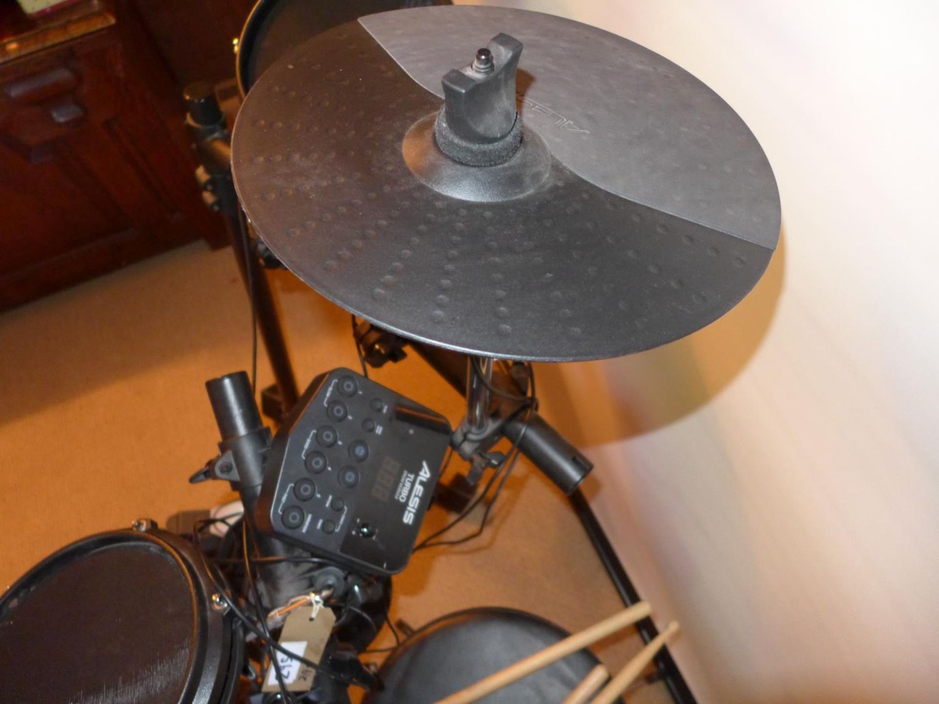 AN ALESIS TURBO DRUM MODULE MACHINE, WITH TWO FOOT PEDALS, STOOLS ETC, COST NEW £325 - Image 5 of 5