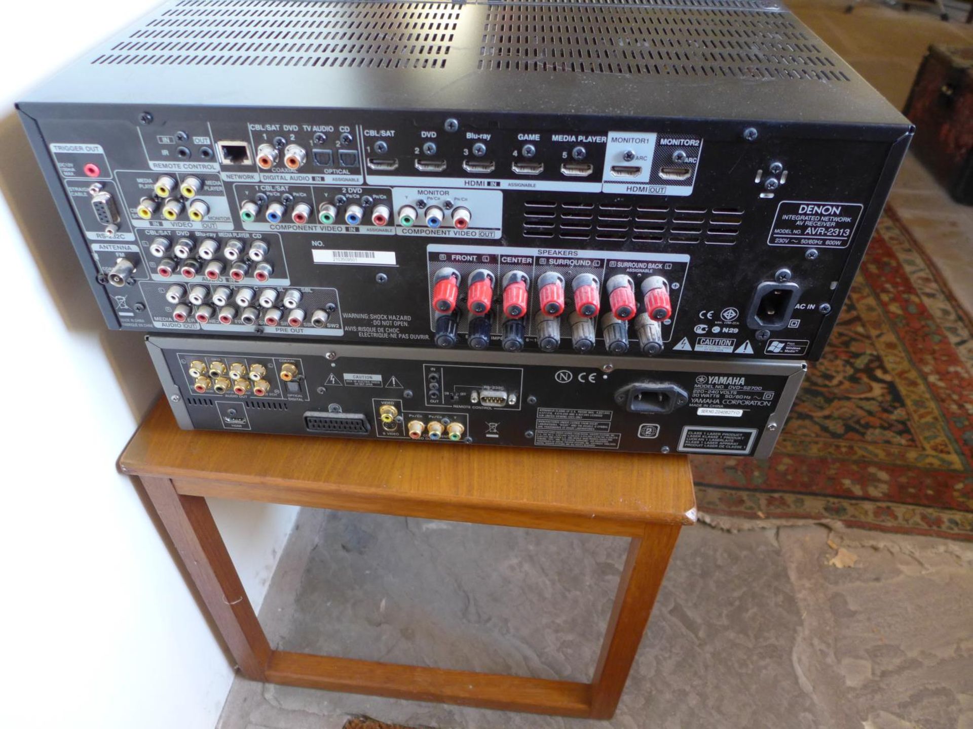 A DENON AVR - 2313 RECEIVER, POWER CABLE AND REMOTE CONTROL, YAMAHA AUDIO/VIDEO SA - CD PLAYER, - Image 5 of 6