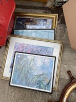 FOUR VARIOUS FRAMED PRINTS