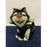 A LORNA BAILEY HAND PAINTED AND SIGNED GROWLER CAT