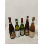 FIVE MIXED BOTTLES - CLOUDY BAY, 2 X COLRIDGE ESTATE ETC