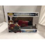 A 'POP' RIDES HOGARTS EXPRESS ENGINE WITH HARRY POTTER - AS NEW IN BOX