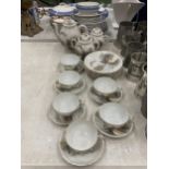 A VINTAGE ORIENTAL EGGSHELL TEA SET