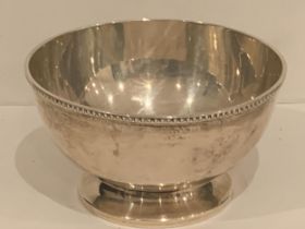 A HALLMARKED BIRMINGHAM SILVER FOOTED DISH GROSS WEIGHT 53 GRAMS