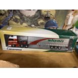 A BOXED OXFORD DIECAST 1/50 SCALE MAN ARTIC WAGON - SLOAN TRANSPORT