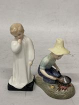 TWO ROYAL DOULTON FIGURES "RIVER BOY" HN 2128 AND"DARLING" HN 1985