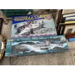 A FORMULA TYCO RACE TRACK SET AND A REVELL MODEL SUBMARINE