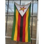 A LARGE CLOTH ZIMBABWE FLAG