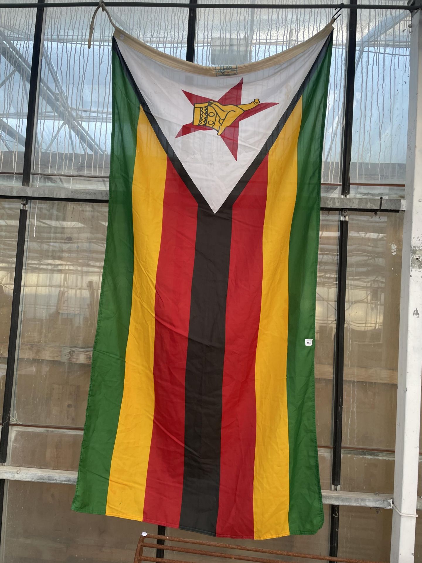 A LARGE CLOTH ZIMBABWE FLAG