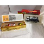 A BRITAINS 1:32 SCALE MILK MARQUE TANKER AND A CORGI 'TRANSPORT OF THE 30'S' THORNYCROFT AND FORD