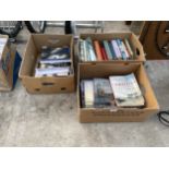 A LARGE ASSORTMENT OF BOOKS TO INCLUDE CHRISTIES AND BONHAMS CATALOGUES AND BOOKS ON MILITARIA ETC