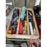 AN ASSORTMENT OF CHILDRENS TOY CARS AND VEHICLES