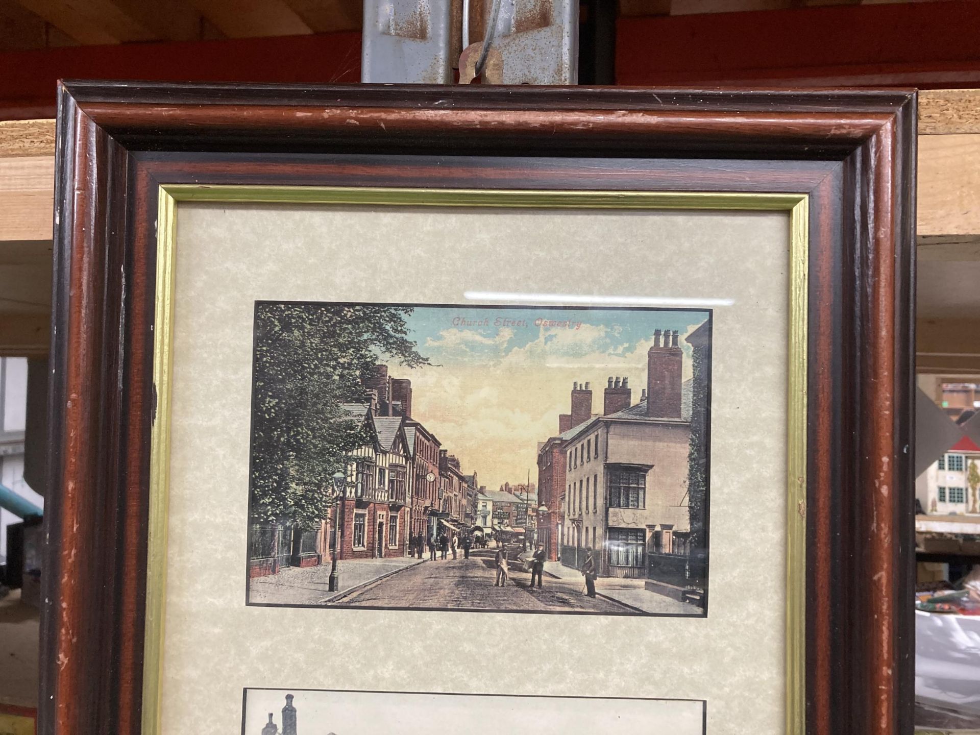 TWO FRAMED MONTAGES OF PHOTOGRAPHIC PRINTS OF VINTAGE OSWESTRY - Image 4 of 4