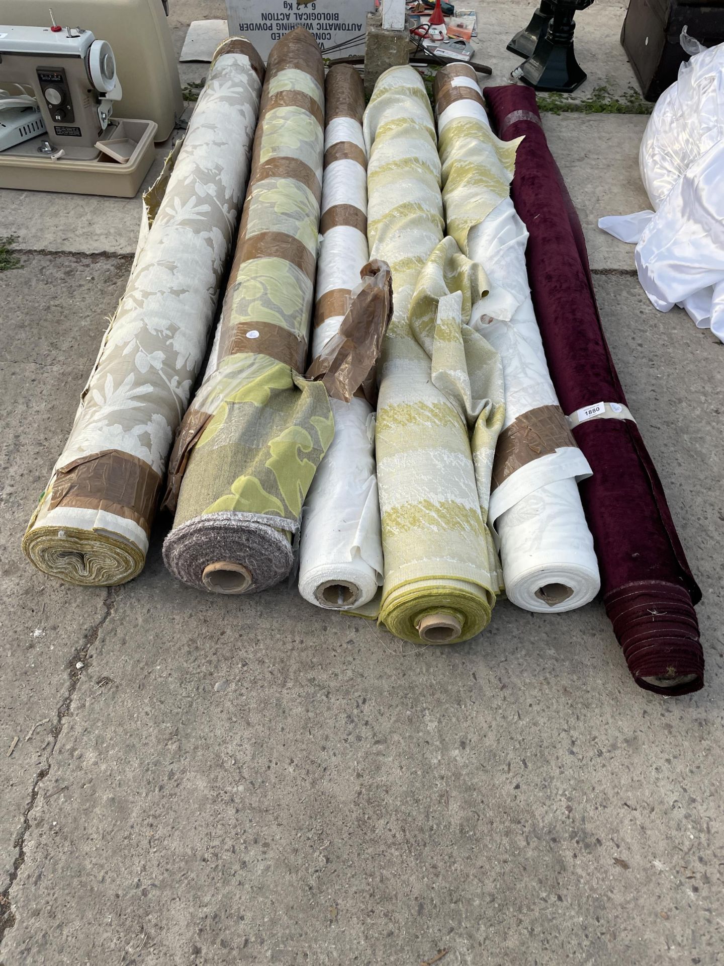 SIX VARIOUS ROLLS OF MATERIAL
