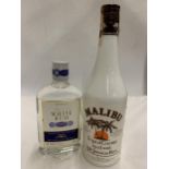 TWO BOTTLES - 35CL WHITE RUM AND 70CL MALIBU JAMAICAN RUM