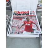 A BELIEVED COMPLETE SET OF MANCHESTER UNITED PROGRAMMES FROM THE 2011-2012 SEASON