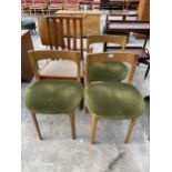 THREE RETRO NATHAN DINING CHAIRS AND ONE OTHER CHAIR