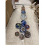 A COLLECTION OF VINTAGE ART GLASS PAPERWEIGHTS