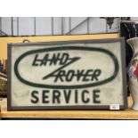 A LAND ROVER ILLUMINATED LIGHT BOX SIGN