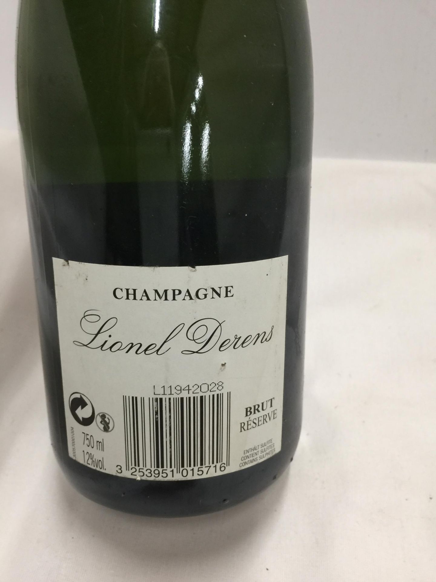 A 75CL BOTTLE - LIONEL DERENS BRUT RESERVE CHAMPAGNE - Image 3 of 3