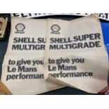 TWO VINTAGE SHELL LE MANS POSTERS