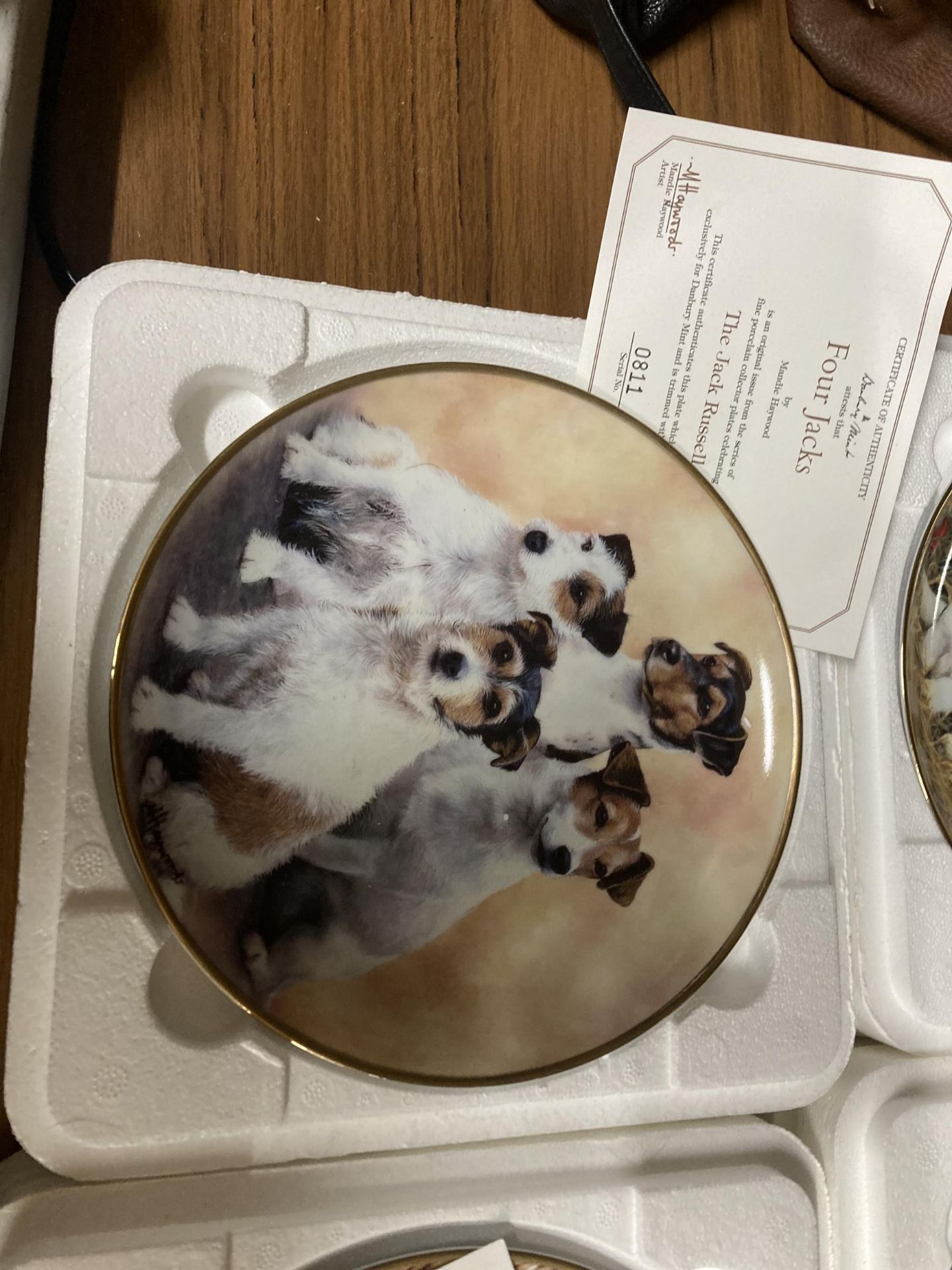 SIX DANBURY MINT, JACK RUSSELL THEMED CABINET PLATES WITH CERTIFICATES - Image 8 of 8
