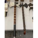 TWO MEDIEVAL STYLE AXES