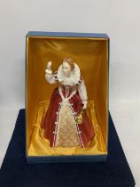 A LIMITED EDITION NO 2176/5000 BOXED ROYAL DOULTON FIGURE QUEENS OF THE REALMS QUEEN ELIZABETH I