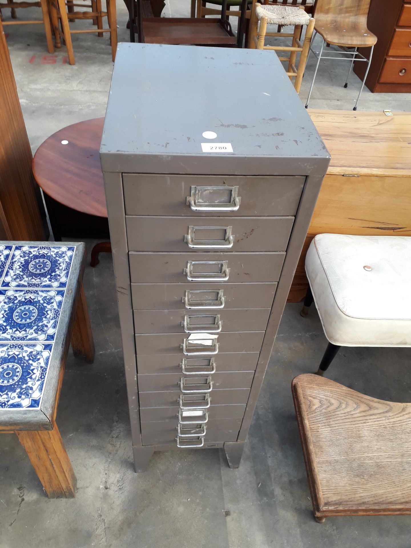 A STOR (ALL STEEL) TWELVE DRAWER FILING CHEST