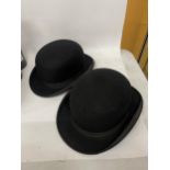 TWO VINTAGE BOWLER HATS - DUNN & CO AND LINCOLN BENNETT