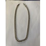 AN 18" SILVER NECK CHAIN