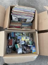 AN ASSORTMENT OF LP RECORDS AND CASSETTES