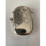 A HALLMARKED BIRMINGHAM SILVER VESTA CASE