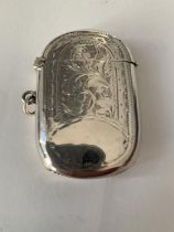 A HALLMARKED BIRMINGHAM SILVER VESTA CASE