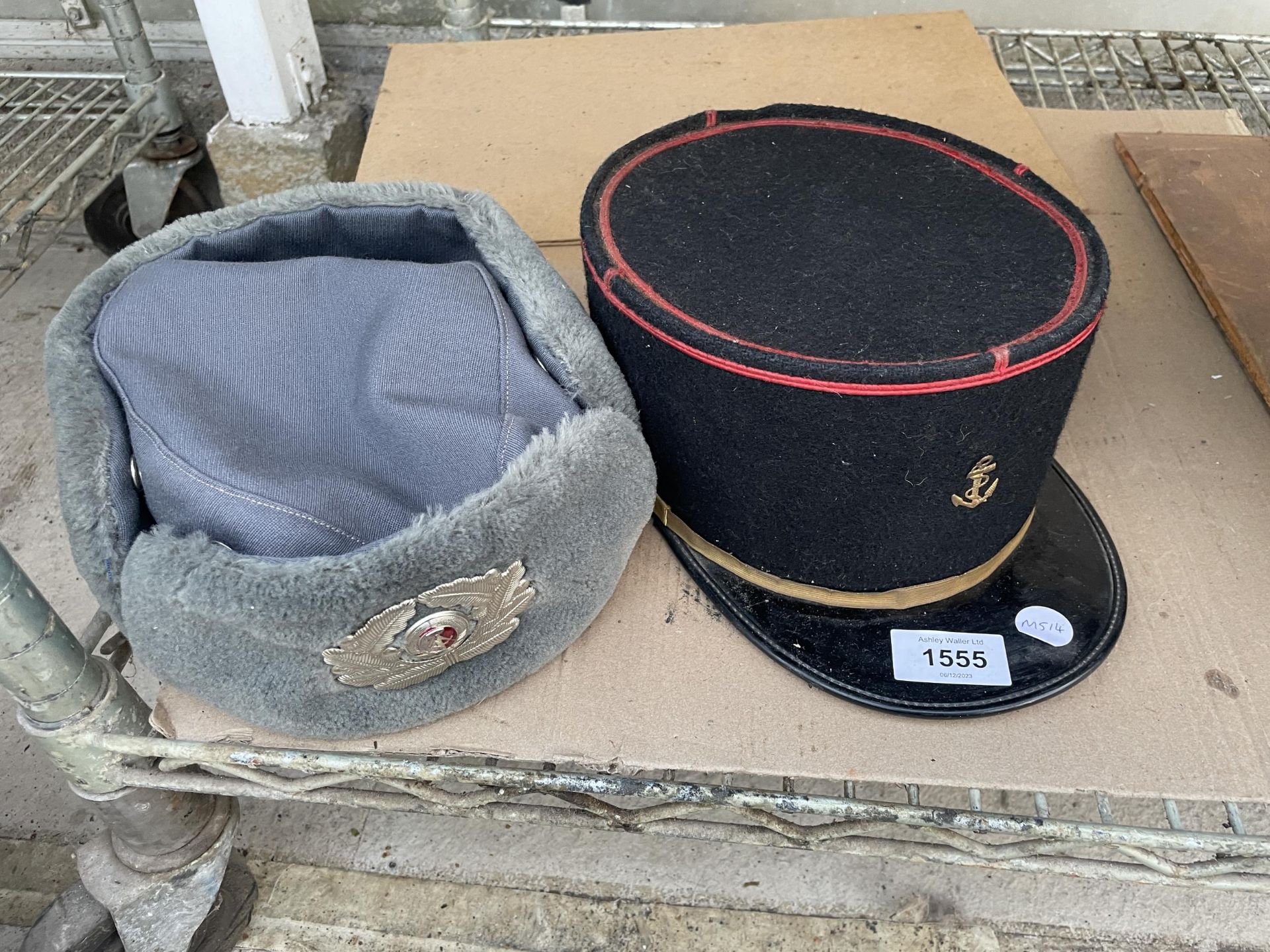 TWO MILITARY HATS