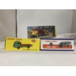 THREE ATLAS DINKY MODELS (MINT) MODEL 588 - TRUCK, 432 - GUY 2 "WARRIOR" FLAT TRUCK, 514 - GUY VAN