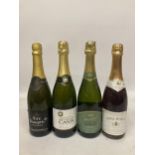 FOUR 75CL BOTTLES - 2 X CAVA, ROYAL MUSCAT ROSE AND SIRE DE BEAUPRE BRUT