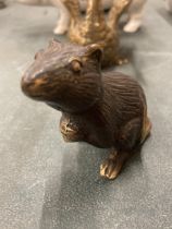 A SMALL BRONZE MODEL OF A MOUSE