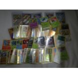 A COLLECTION OF POKEMON CARDS TO INCLUDE 100 HOLOS PLUS CARD SLEEVES