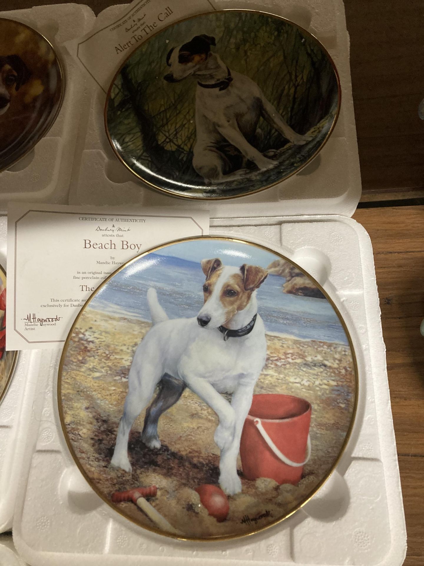 SIX DANBURY MINT, JACK RUSSELL THEMED CABINET PLATES WITH CERTIFICATES - Image 3 of 8