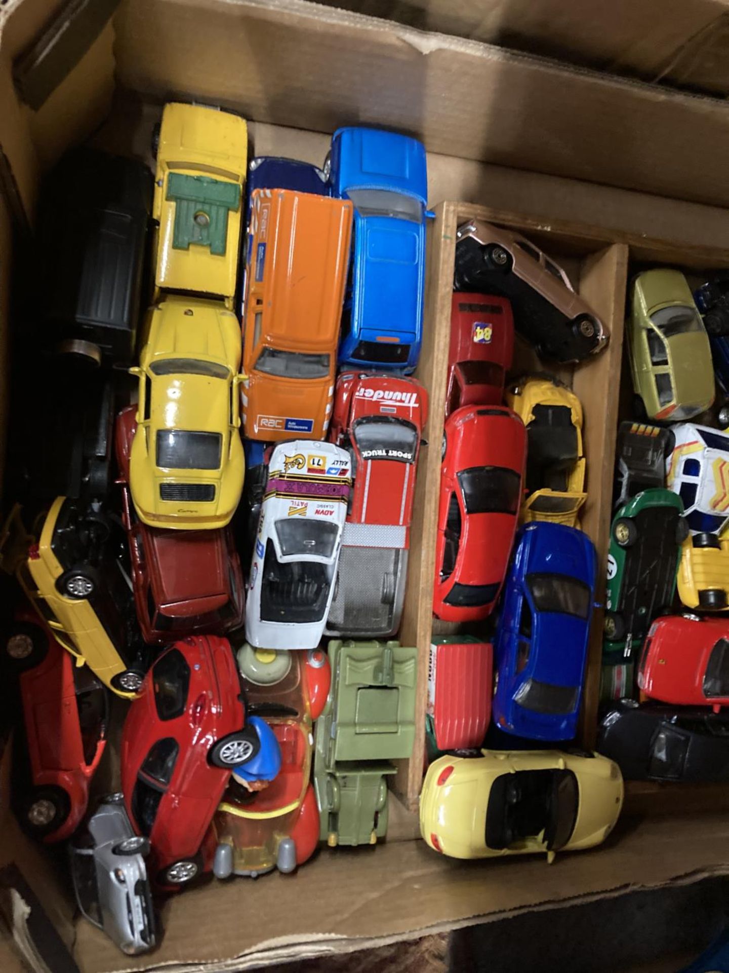 A LARGE QUANTITY OF CARS TO INCLUDE A NODDY CAR, PEUGEOT, THUNDER TRUCK, ETC., - Image 3 of 3