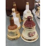 A GROUP OF BELLS WHISKY DECANTERS (EMPTY)