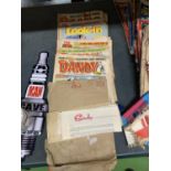 A COLLECTION OF 1990'S BEANO AND DANDY COMICS PLUS VINTAGE 'SINDY' CLUB EPHEMERA