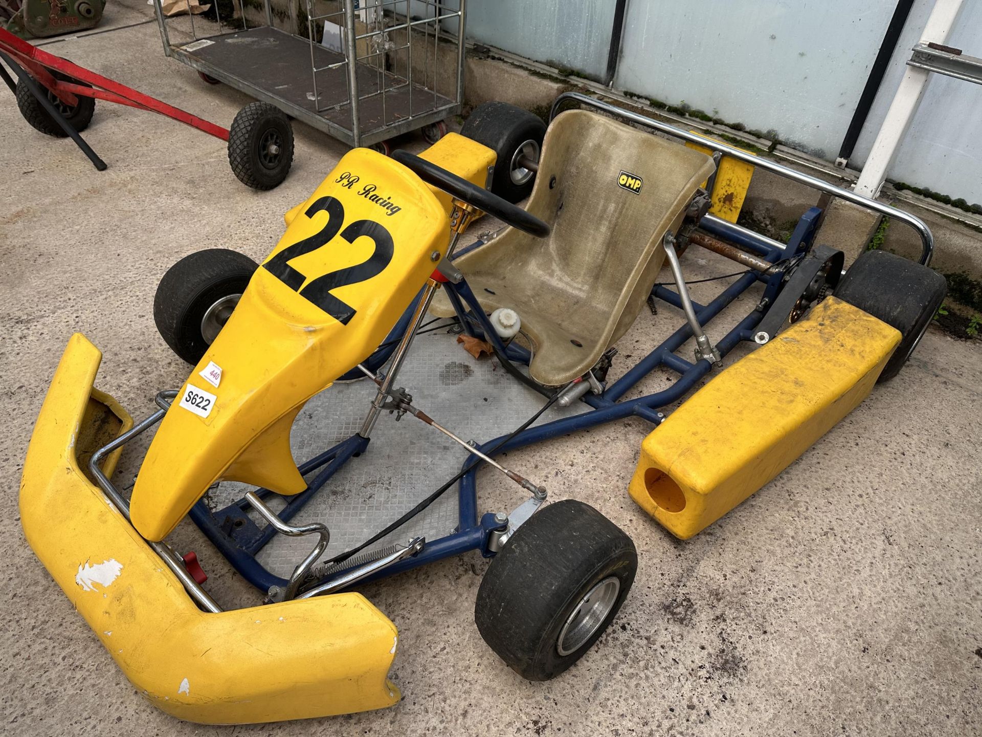 GO KART,2 HONDA ENGINES, SPARE WHEELS ETC. AND TROLLEY NO VAT - Image 6 of 8