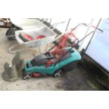 ELECTRIC LAWN MOWER (WORKING), COCKEREL STATUE NO VAT