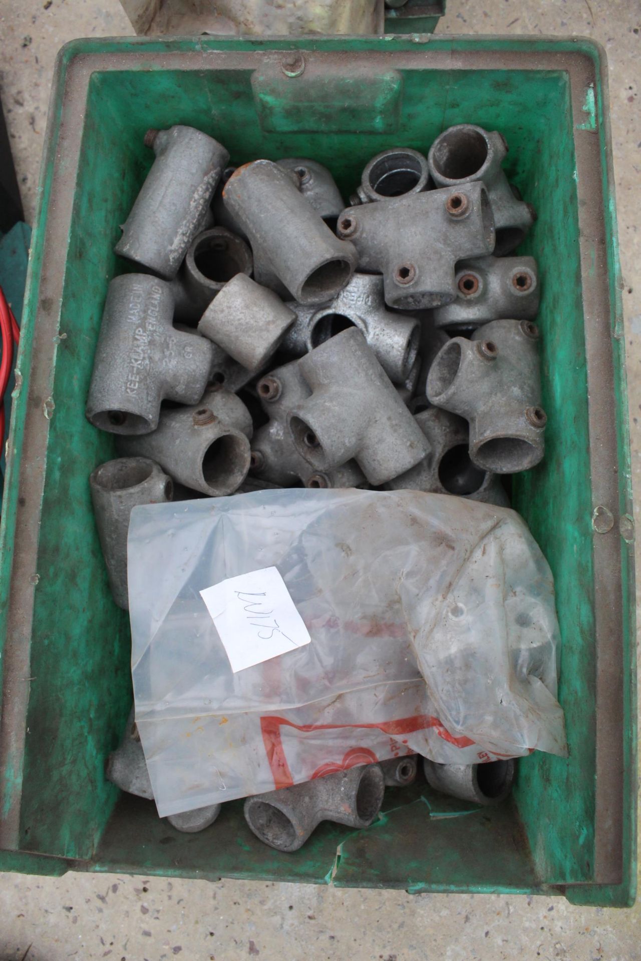 A BOX OF CLAMPS AND ASSORTMENT OF LARGE BOLTS NO VAT - Image 2 of 3