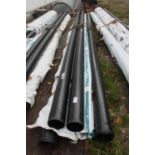 6 BLACK DOWN PIPES 4M X 110MM + VAT