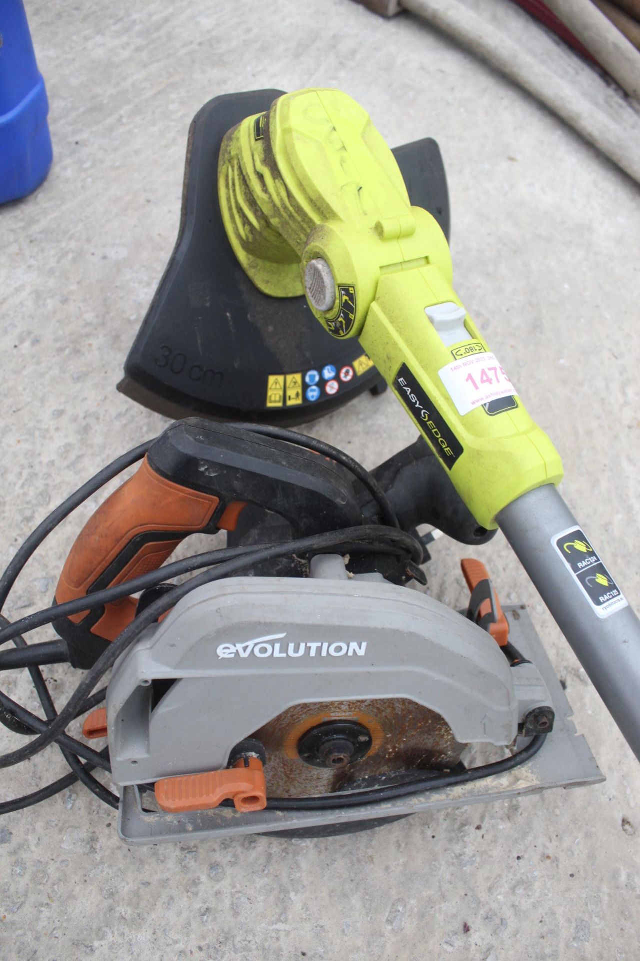 BATTERY STRIMMER AND CIRCULAR SAW NO VAT - Image 2 of 2