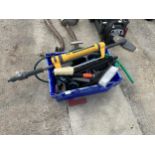 VARIOUS HOSE FITTINGS, CONNECTORS, BRUSHES AND LAWN SPRINKLER ETC. NO VAT