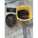 A LARGE QUANTITY OF DRILL BITS, TAPS AND DIES AND HEAVY DUTY TAPS NO VAT